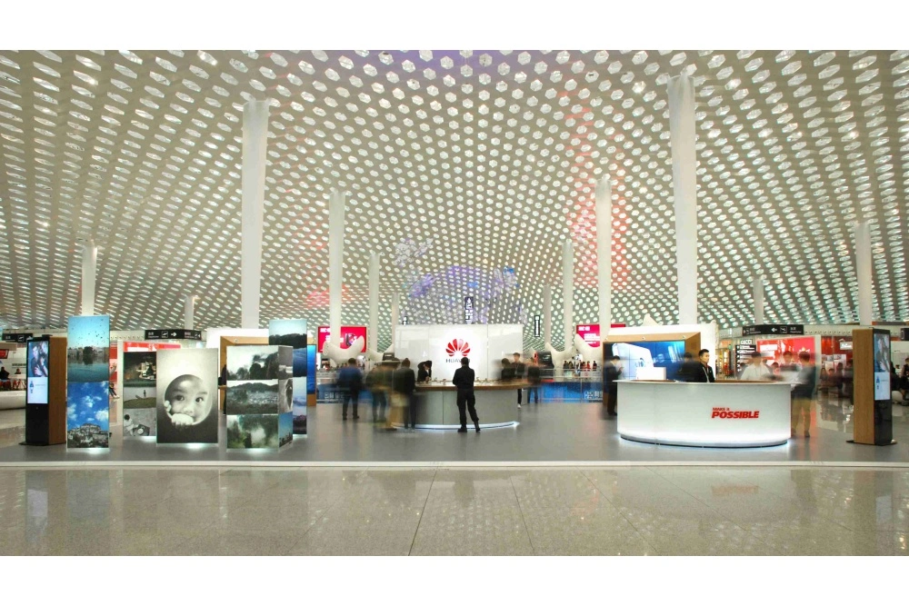 华为机场展示台